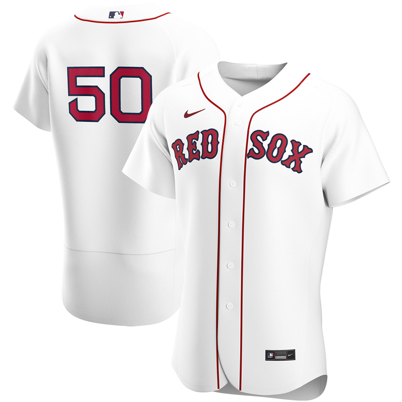 2020 MLB Men Boston Red Sox #50 Mookie Betts Nike White Home 2020 Authentic Player Team Jersey 1->boston red sox->MLB Jersey